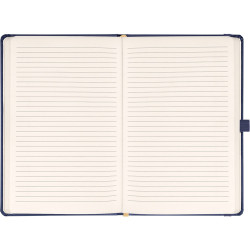 Klasszikus notesz Balacron borítással dark blue, vonalas, 15x21cm, Presco