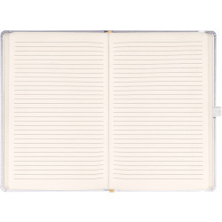 Klasszikus notesz Balacron borítással silver, vonalas, 15x21cm, Presco Napló Presco