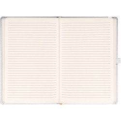 Klasszikus notesz Balacron borítással silver, vonalas, 15x21cm, Presco Napló Presco