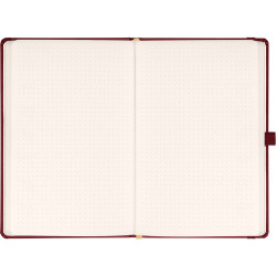 Klasszikus notesz Balacron borítással red, pontozott, 15x21cm, Presco Napló Presco
