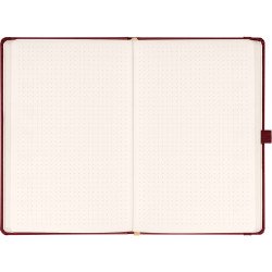 Klasszikus notesz Balacron borítással red, pontozott, 15x21cm, Presco Napló Presco