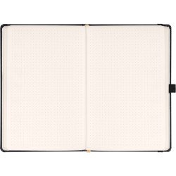 Klasszikus notesz Balacron borítással black, pontozott, 15x21cm, Presco Napló Presco