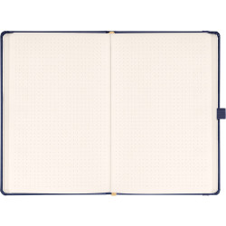 Klasszikus notesz Balacron borítással dark blue, pontozott, 15x21cm, Presco Napló Presco