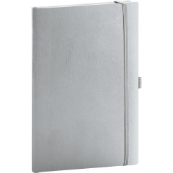 Klasszikus notesz Balacron borítással silver, pontozott, 15x21cm, Presco Napló Presco