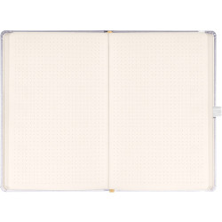 Klasszikus notesz Balacron borítással silver, pontozott, 15x21cm, Presco Napló Presco