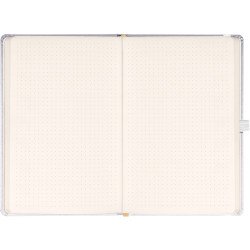 Klasszikus notesz Balacron borítással silver, pontozott, 15x21cm, Presco Napló Presco