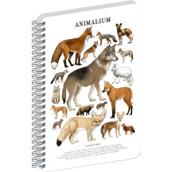 Jegyzetfüzet ikerspirálos Animalium – Canines, vonalas, 21x29,7cm A4, Presco Napló Presco