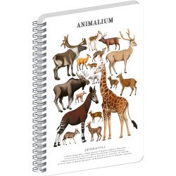 Jegyzetfüzet ikerspirálos Animalium – Artiodactyls, sima, 21x29,7cm A4, Presco Napló Presco