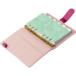Gyűrűs kalendárium heti beosztású fuchsia 125x190mm, Presco