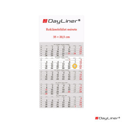 Speditőr naptár 1 tömb, 5 hónap SP-15 330 × 670 mm, fehér lapokkal Fejrész üres Dayliner 2027. Speditőr falinaptár Dayliner