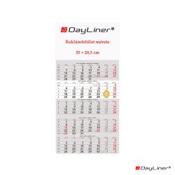Speditőr naptár 1 tömb, 5 hónap SP-15 330 × 670 mm, fehér lapokkal Fejrész üres Dayliner 2027. Speditőr falinaptár Dayliner