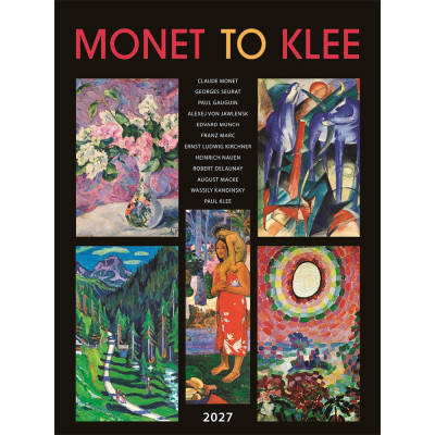 Falinaptár képes 420 × 560 mm, fehér lapokkal Monet to Klee Dayliner 2027.