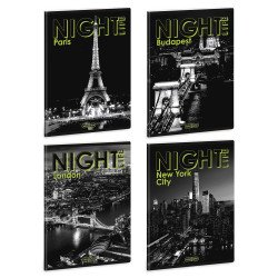Füzet iskolai A5, 40lap, vonalas Ars Una NIGHT LIFE (5582) 26 10db/csomag Iskolai füzet Ars Una