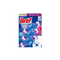 WC illatosító golyós 3 x 50 g Color Auto Active Bref Flower Toalett tisztító, WC illatosító Bref