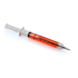 Golyóstoll nyomógombos műanyag piros test, Vaccine, írásszín kék 50db/doboz Golyóstoll Egyéb