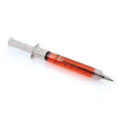 Golyóstoll nyomógombos műanyag piros test, Vaccine, írásszín kék 50db/doboz Golyóstoll Egyéb