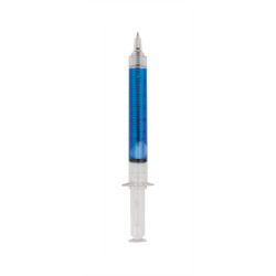Golyóstoll nyomógombos műanyag kék test, Vaccine, írásszín kék 50db/doboz Golyóstoll Egyéb