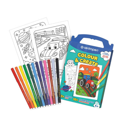 Filctoll készlet színezővel fiús Centropen Colour&Create 9350 12 klf. szín
