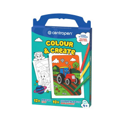 Filctoll készlet színezővel fiús Centropen Colour&Create 9350 12 klf. szín Filctoll Centropen