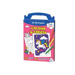 Filctoll készlet színezővel lányos Centropen Colour&Create 9350 12 klf. szín Filctoll Centropen