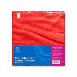 Törlőkendő mikroszálas 40 x 40 cm 300 g/m2 10 darab/csomag Bluering® Piros