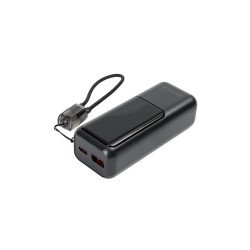 Powerbank, 10 000 mAh PD 20W 1xUSB-C + USB-A Platinet fekete
